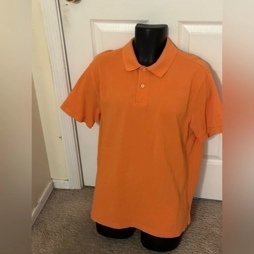 Men’s pre own J Crew size Large polo shirt knit orange